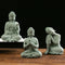 Green Sandstone Statue – Zen Buddhist Sculpture for Home & Meditation Room Décor | Trufairs
