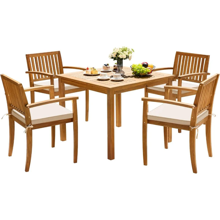 Greesum 5 Piece Patio Dining Set 