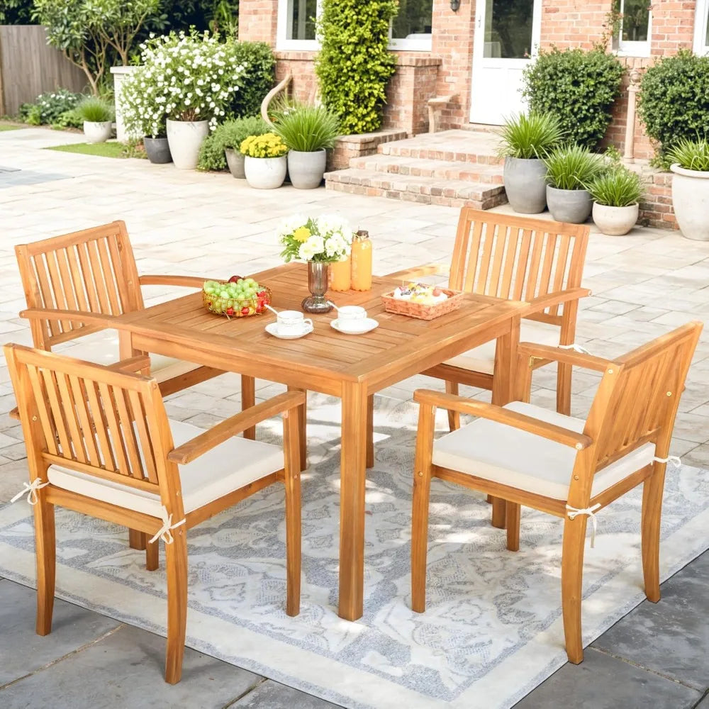 Greesum 5 Piece Patio Dining Set 
