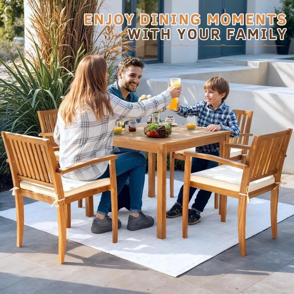 Greesum 5 Piece Patio Dining Set 