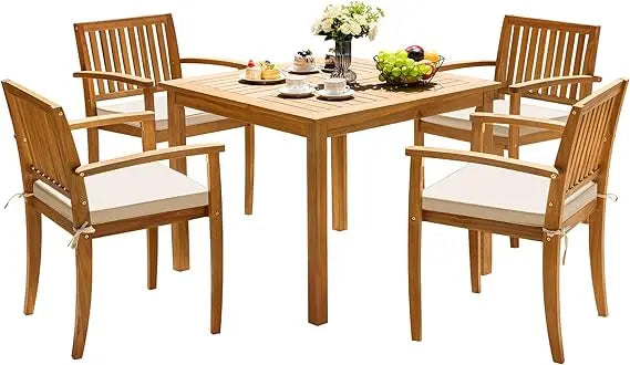 Greesum 5 Piece Patio Dining Set 