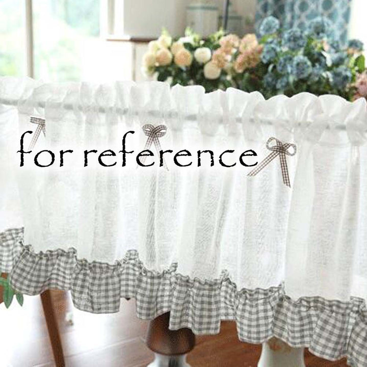 Grid Bowknot Café Valance