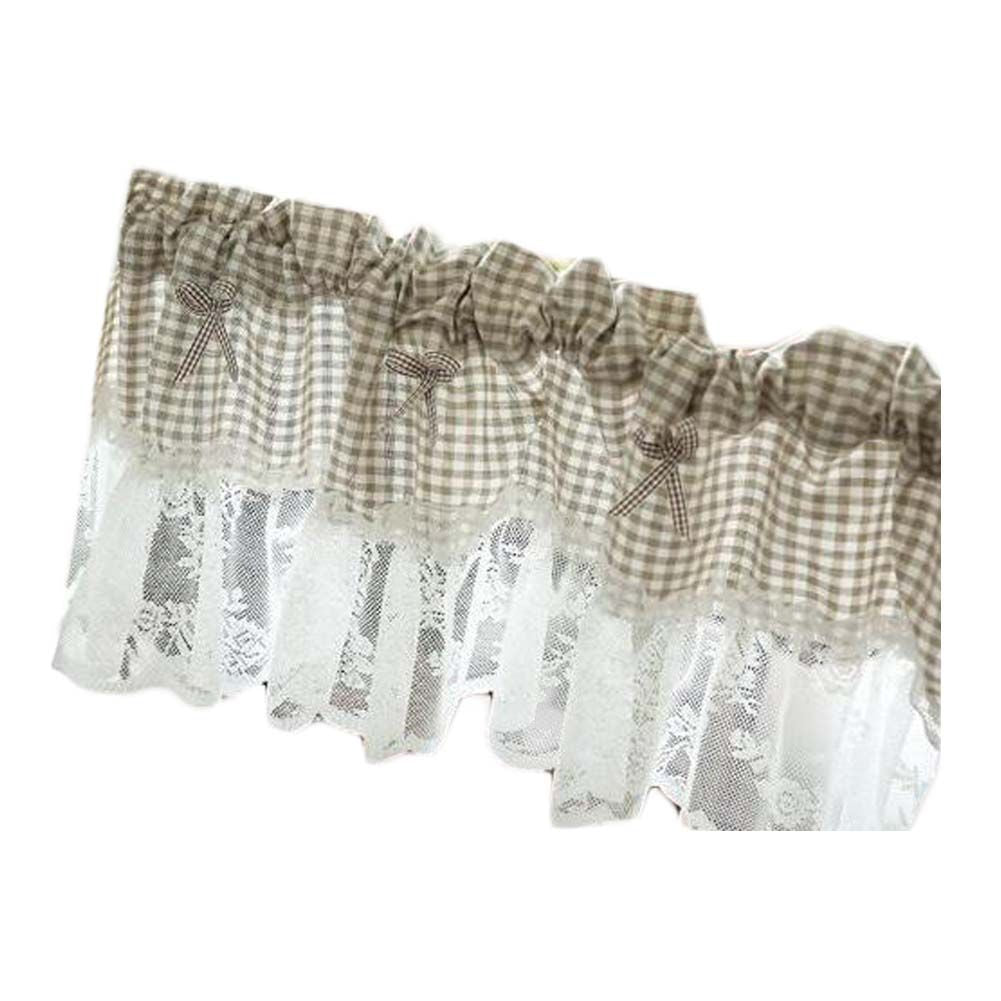 Grid Lace Half Curtain