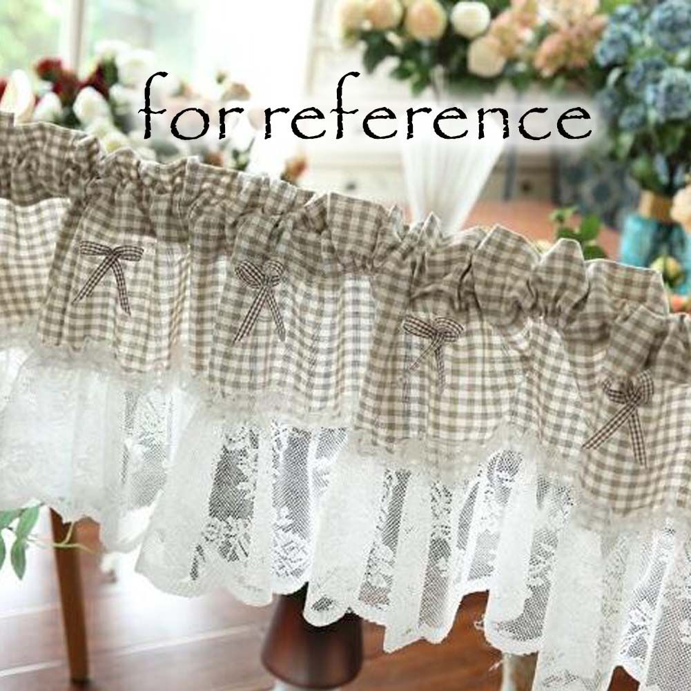 Grid Lace Half Curtain