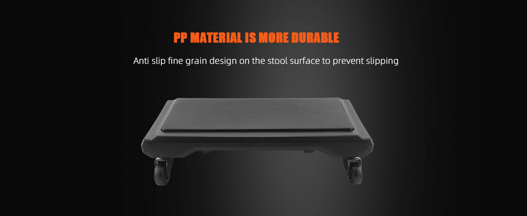 SPTA Car Mechanic Stool Rolling Creeper Seat Cushion Brake Wheels Tray Roller