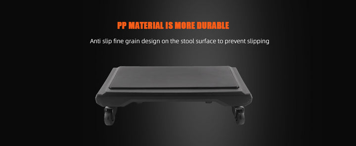 SPTA Car Mechanic Stool Rolling Creeper Seat Cushion Brake Wheels Tray Roller