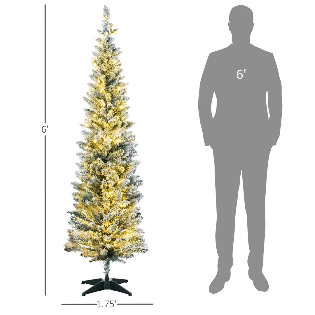 HOMCOM 6ft Pencil Christmas Tree