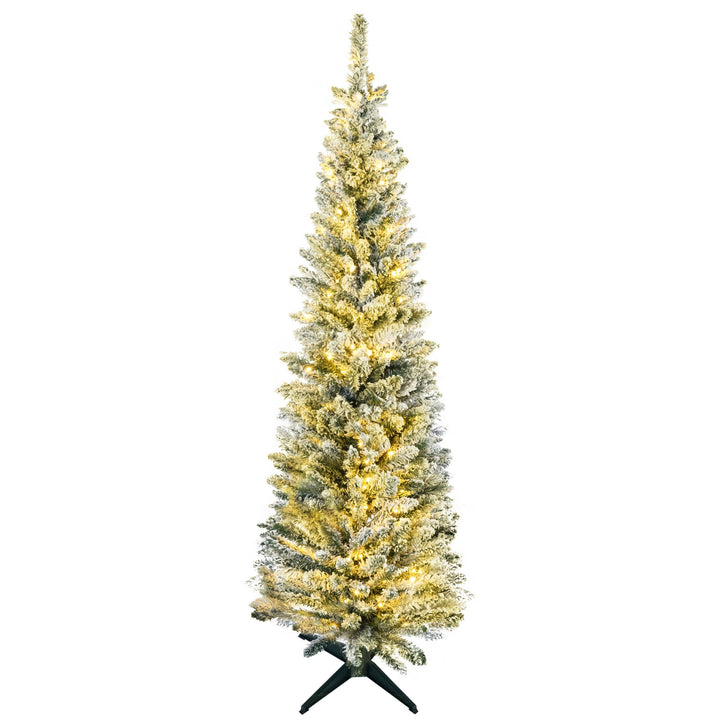 HOMCOM 6ft Pencil Christmas Tree
