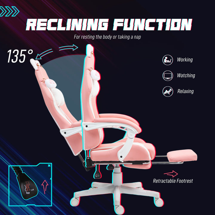 HOMCOM Cute Racing Gamer Chair