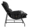 Contemporary Accent Chair – Black Vinyl Upholstery & Steel Frame | Living Room Furniture | Trufairs