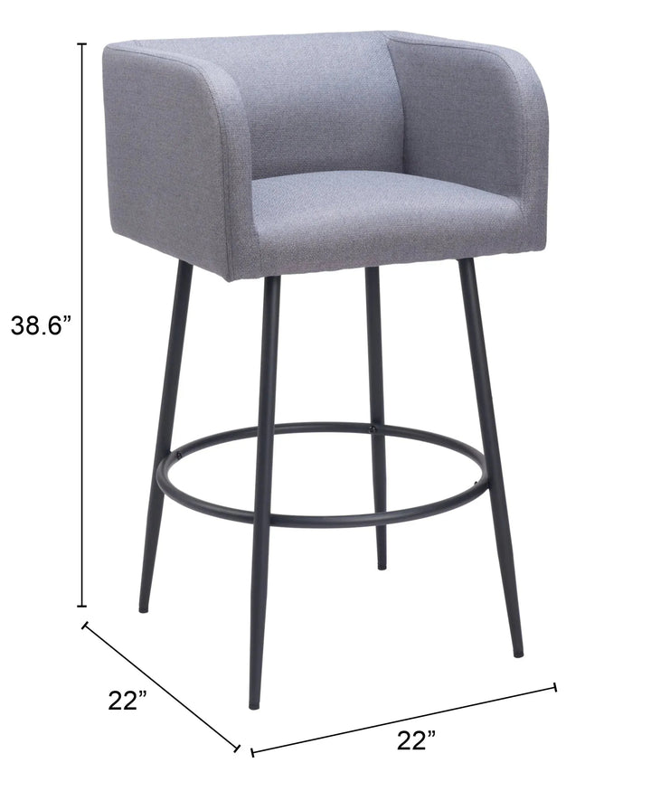 Horbat Barstool Gray
