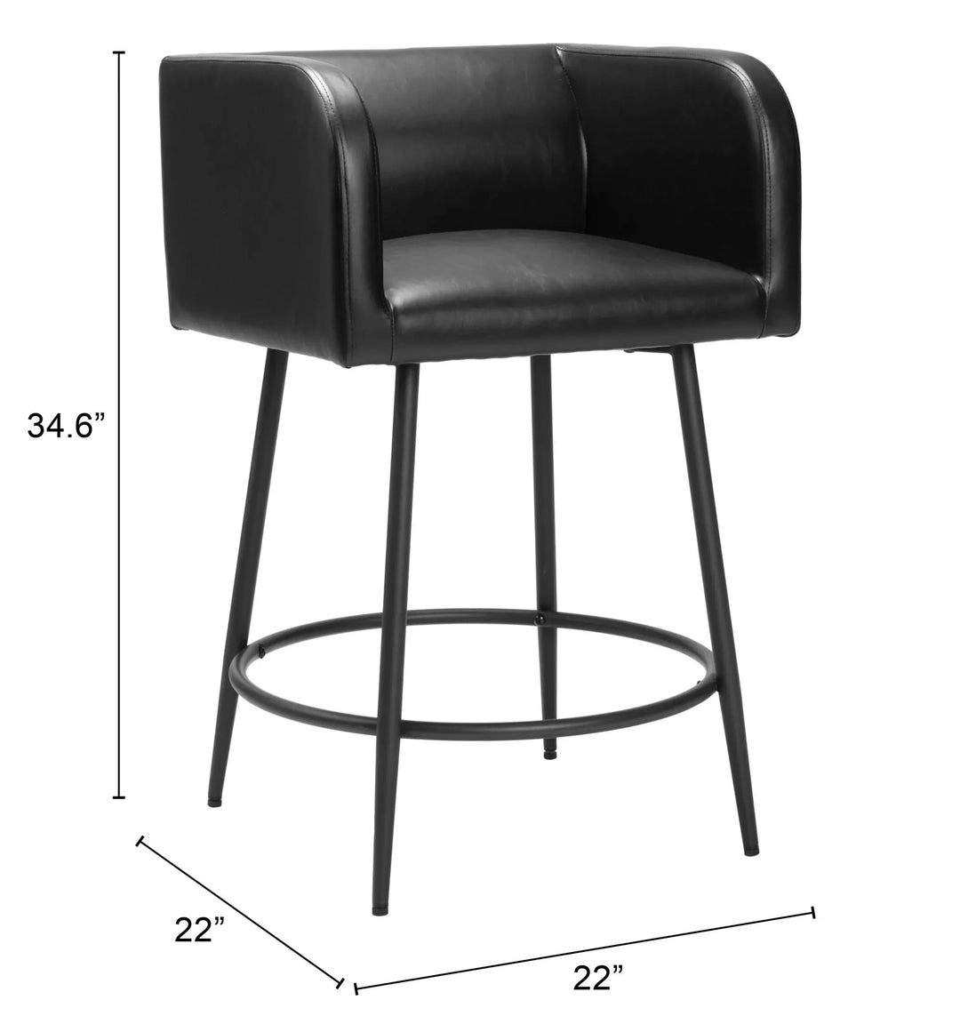 Horbat Counter Stool Black