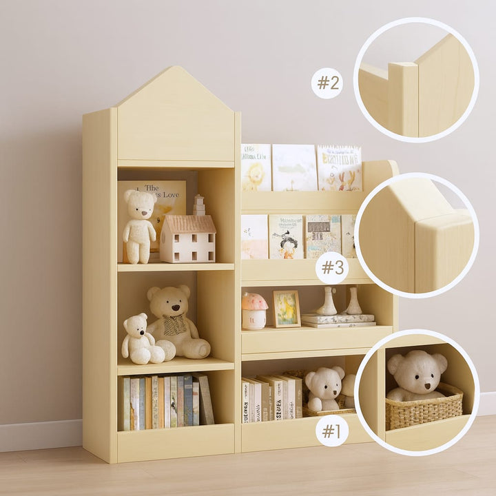Children’s Multi-Bin Toy Organizer – Flexible Storage & Display Solution | Bookshelf Cabinet | Trufairs