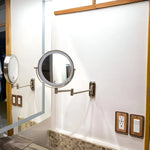 PrecisionGlow LED Wall Mounted Makeup Mirror with 10X Magnification & 360° Swivel | Trufairs