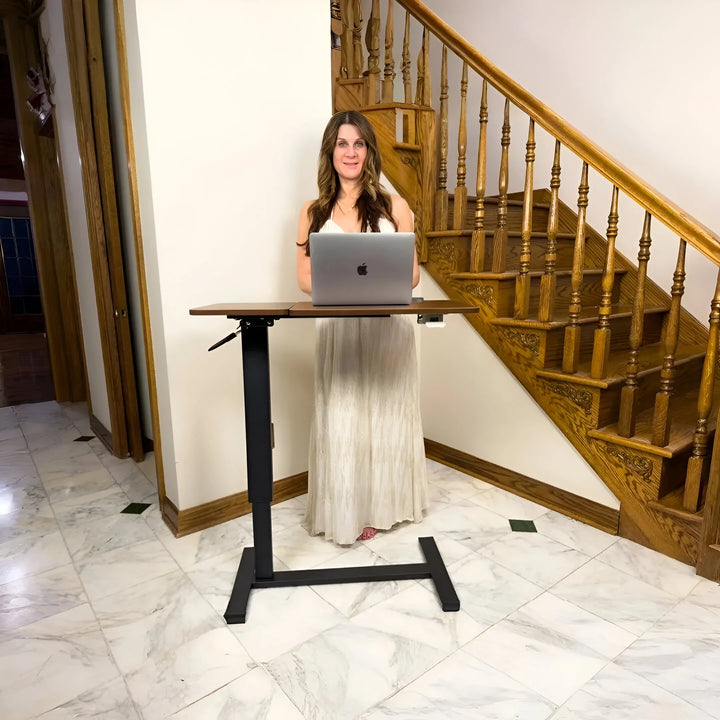 Adjustable Overbed Laptop Table – Rolling Bedside Desk with Tilt & Height Control | Trufairs