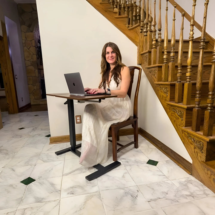 Adjustable Overbed Laptop Table – Rolling Bedside Desk with Tilt & Height Control | Trufairs