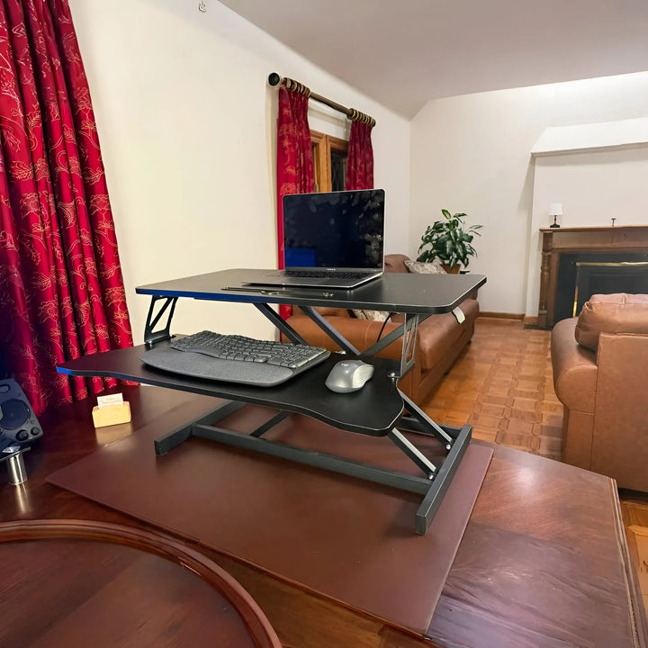 Sit-to-Stand Desk Converter – Adjustable Height Standing Desk Riser with Spacious 31.5" Work Area | Trufairs