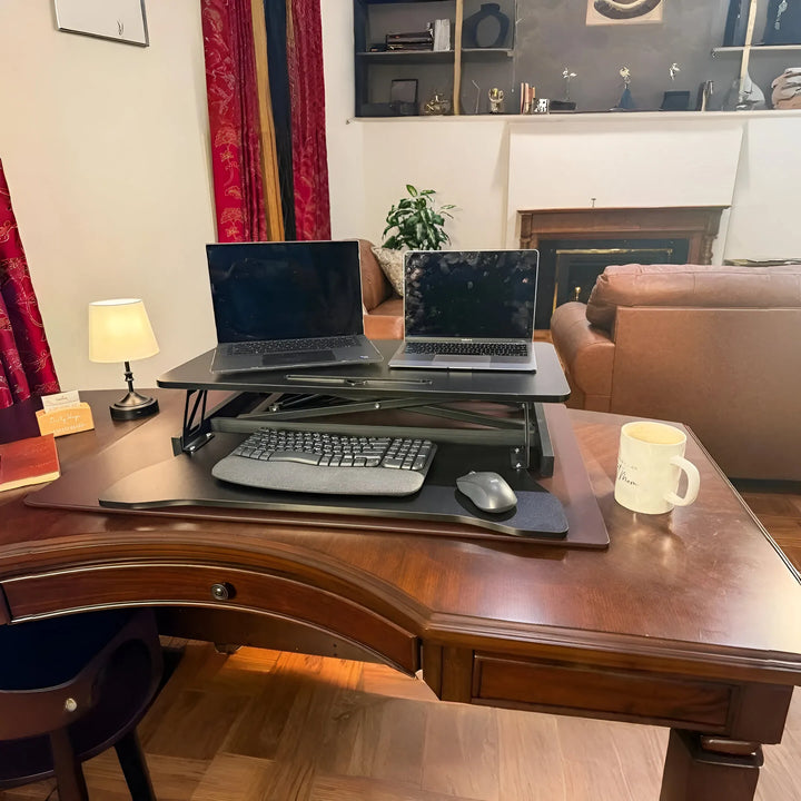 Sit-to-Stand Desk Converter – Adjustable Height Standing Desk Riser with Spacious 31.5" Work Area | Trufairs