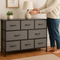FlexiStore Pro 8-Drawer Dresser – Dark Gray