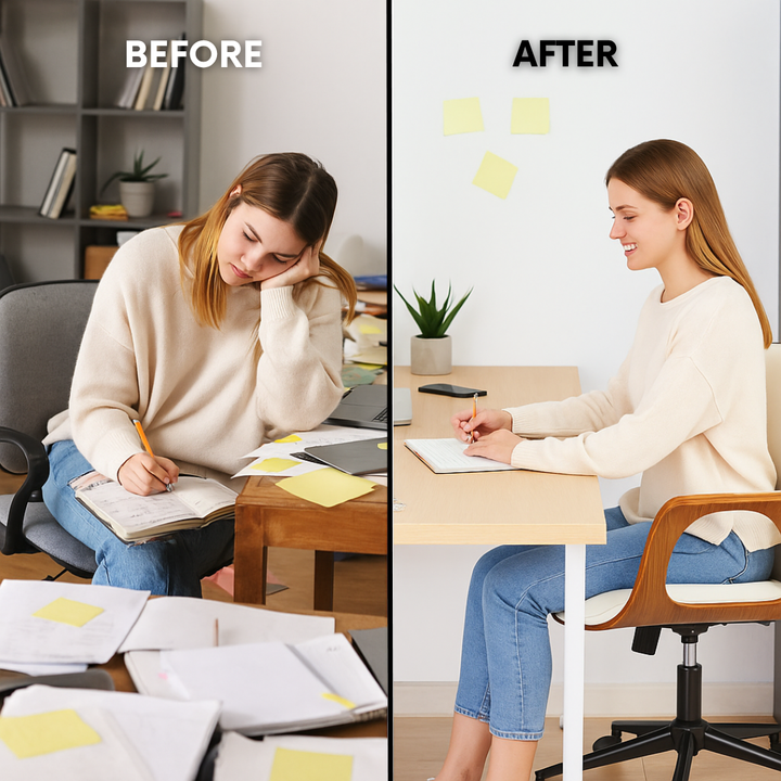 White Modern Office Chair – Adjustable Ergonomic Comfort | Faux Leather Desk Chair | Trufairs
