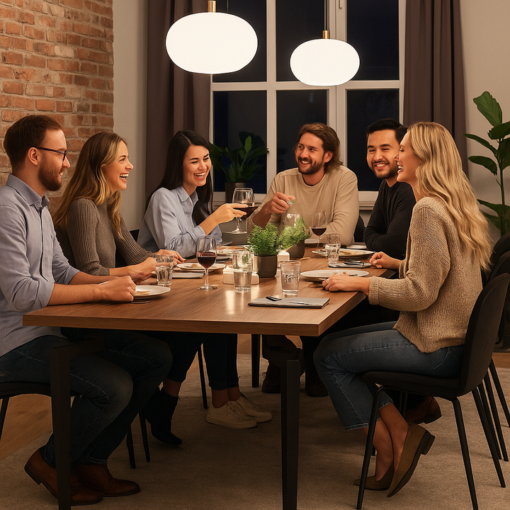 Sleek Walnut Dining Table – Contemporary Centerpiece | Modern Entertaining | Trufairs