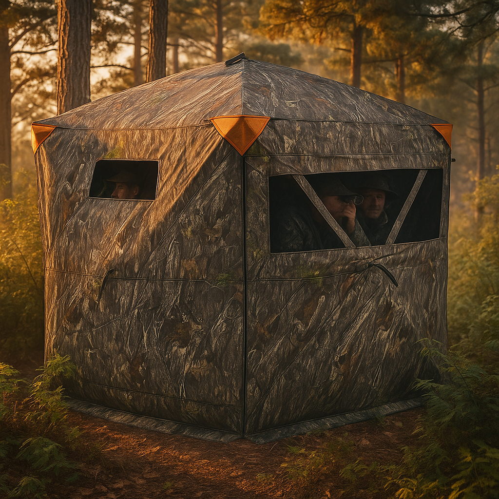 6-7 Person Portable See-Through Ground Hunting Blind – Mesh Pop-Up Deer & Turkey Blind with Carrying Bag | Trufairs