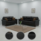 Black Bonded Leather 2-Piece Sofa & Loveseat Set – Modern Living Room Furniture | Trufairs
