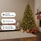 7FT PVC Christmas Tree with 380 WiFi Music Sync LED Lights – App Control, 1339 Tips, Hinged Branches, Dual-Color Effects, Metal Stand