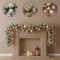 Christmas Garland with LEDs&Ball Set Green 16.4' PVC
