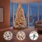 6ft Pvc Mixed Flocked Christmas tree Pine Cone Hinged UL lights Automatic Artificial christmas Tree