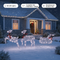 Reindeer & Sleigh Christmas Decoration 60 LEDs Outdoor Gold