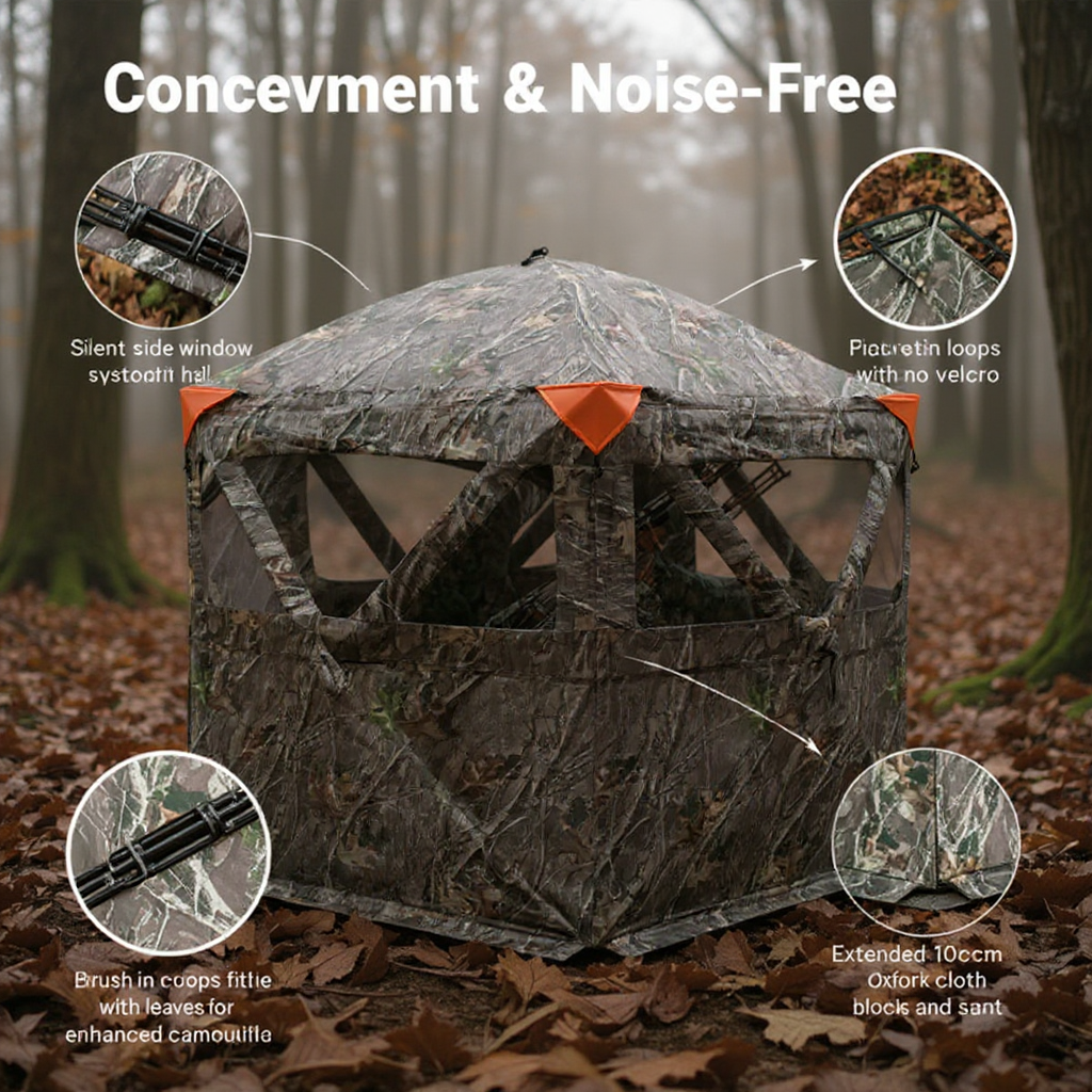 Vevor 288° See-Through Ground Hunting Blind – Spacious 6-7 Person Pop-Up Deer & Turkey Blind with Carrying Bag | Trufairs