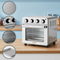 VEVOR 7-IN-1 Air Fryer Toaster Oven, 18L Convection Oven, 1700W Stainless Steel Toaster Ovens Countertop Combo with Grill, Pizza Pan, Gloves, 6 Slices Toast, 10-inch Pizza, Home and Commercial Use