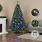 6FT PVC Christmas Tree with 280 WiFi Music Sync LED Lights – App Control, 917 Tips, Hinged Branches, Dual-Color Effects, Metal Stand
