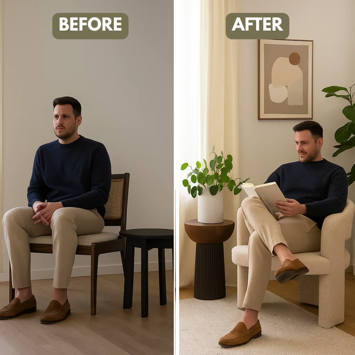 Shearling Comfort Accent Chair – Sandy Beige | Modern Lounge Seating | Trufairs