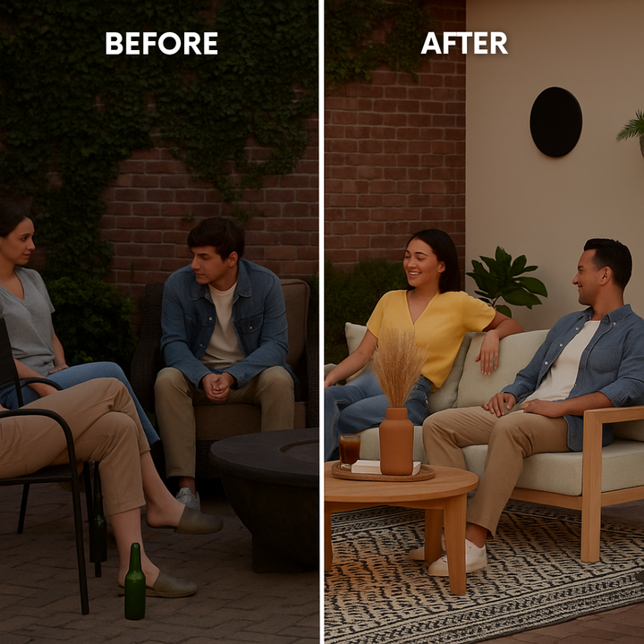 Modern Outdoor Sofa – Plush Gray Comfort | Patio Versatility Seat | Trufairs