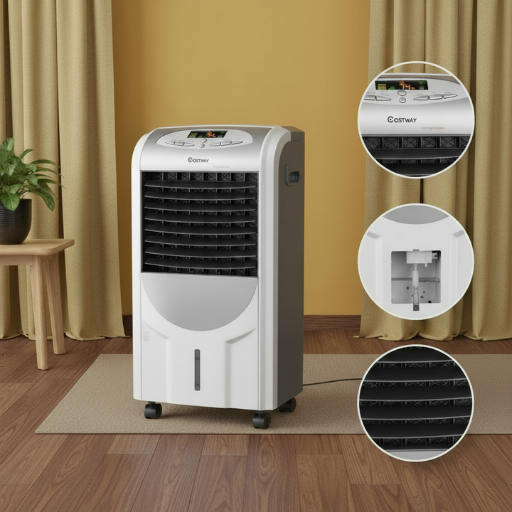 Portable Air Cooler Fan with Heater and Humidifier Function