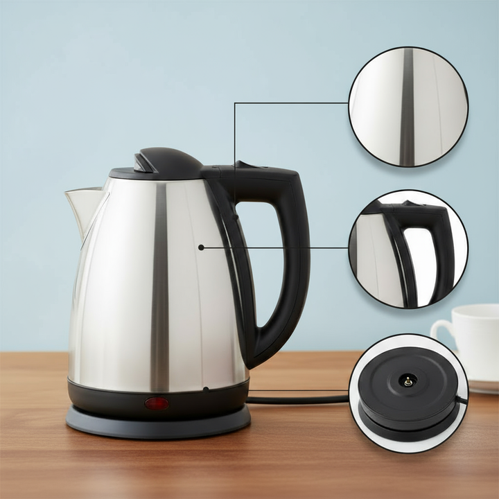 Brentwood 2.0 L Stainless Steel Electric Cordless Tea Kettle 1000W (Brushed)