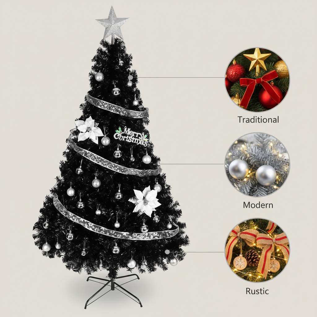 6ft PVC Christmas Tree with 1600 Branches – Full Artificial Pine Tree with Metal Stand, Flame-Retardant & Easy Assembly