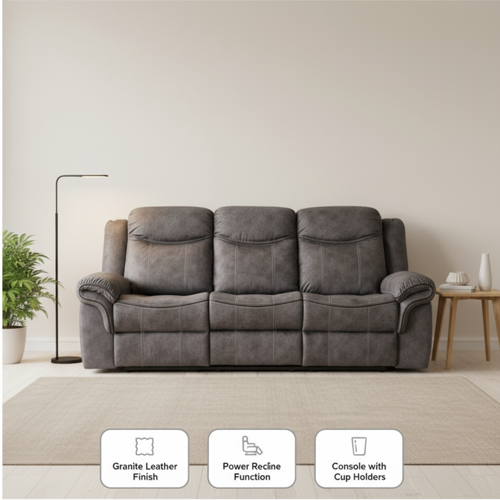 U2200 Domino Granite Power Recliner Sofa