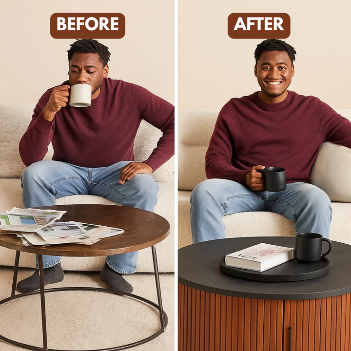 Nejaus Black Walnut Coffee Table – Modern Minimalist Design | Living Room Furniture | Trufairs