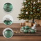 D3.9" Christmas Ball Ornaments – Elegant Green Glass Hanging Ornaments for Tree Decoration (Set of 7) | Trufairs