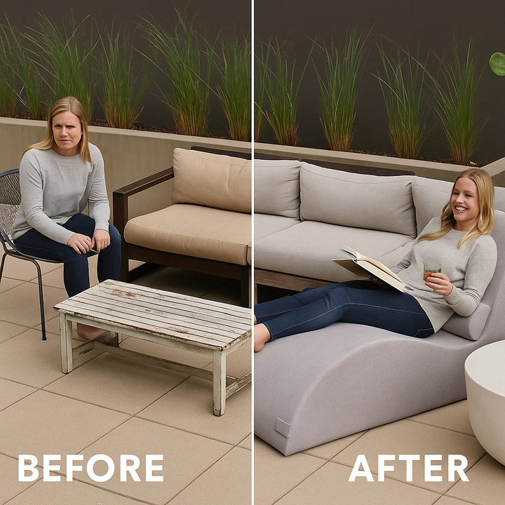 Modern Gray Outdoor LouModern Plush Outdoor Lounge Chair – Gray Comfort | Patio Relaxation Seat | Trufairsnge Chair – Weatherproof Comfort Modular Seating | Patio & Garden | Trufairs