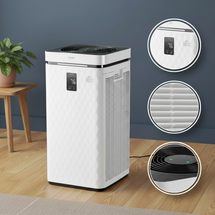3139 ft²/h Air Purifier H13 HEPA Smart Air Purifier for Home & Office