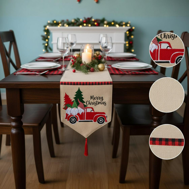 Christmas Decorations Forest Car Table Runner Table Santa Dress Up Table Mat Tablecloth Home Dress Up