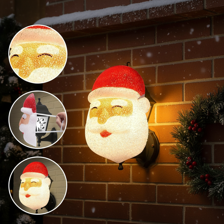 Christmas Santa Porch Light Cover – Outdoor Santa Face Light Cover for Garage, Yard & Party Decor | Trufairs