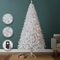 8 FT Pre-lit Artificial Christmas Tree, APP Controlled Xmas Tree Hinged Branches with 500 RGB Lights and 1500 Branch Tips, for Holiday Party Store Office Home, White