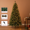 7ft 1100 Branches PVC Material DIY 200 Lights Warm Color 8 Modes Christmas Tree Green