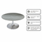 Star City Dining Table (60") Gray & Silver