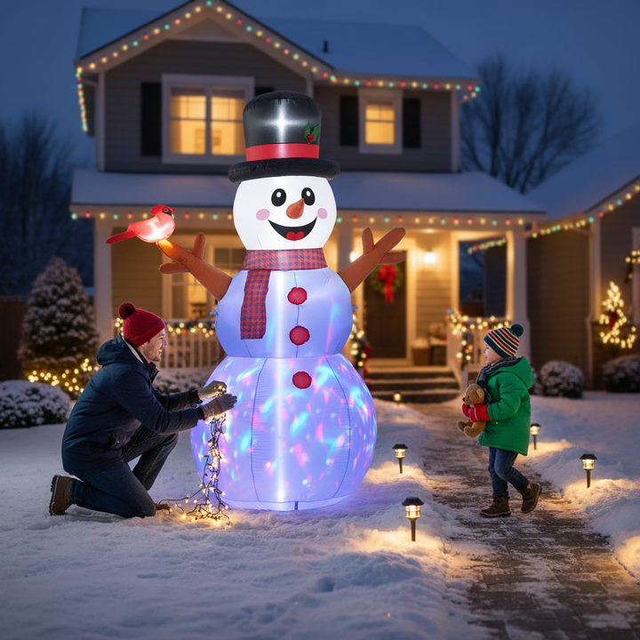 14.8′ Inflatable Santa Claus with LEDs & Weather-Resistant Fabric – Outdoor Christmas Decoration | Trufairs